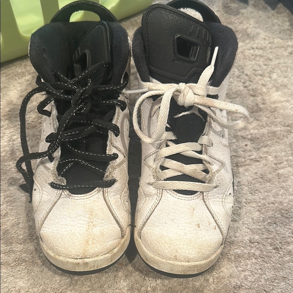 Kids White and Black Athletic Shoes